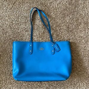 Coach Vivid Blue City ZipTote